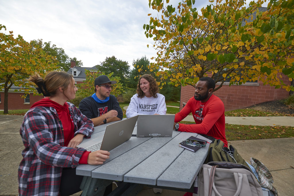 Students at a table